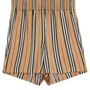 Burberry New  Icon Striped Silk Shorts Photo 2