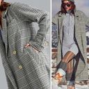 Free People  WE THE FREE Liberty Duster Plaid Wool Blend Coat Size Small Photo 13