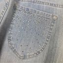 Chico's Chico’s Platinum Radiant Crop Rhinestone Pocket Capri Jeans Blue 6 Photo 3