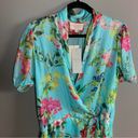 Rococo  Sand dress STUNNING!! Floral Turquoise Citrine large Beach Revolve NWT Photo 9