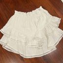 VICI RUFFLE TIERED CROCHET MINI SKIRT Photo 2