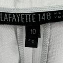 Lafayette 148  New York Pants Womens 10 Light Gray Silk Stretch High Rise Trouser Photo 10