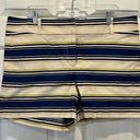 The Loft NWT Riviera Shorts Cotton Blue Pink Stripes Nautical 4” Inseam Women’s 14 Photo 0