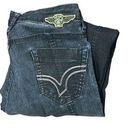 Von Dutch  Vintage SUPER RARE Reversible Denim Patchwork Skinny Jeans Size 27 (US Photo 1