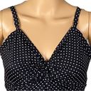 MiracleSuit  “Pin Point Love Knot Tankini Top”- black w/white dots. Size 10. EUC Photo 1