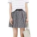 Madewell  Countdown Tweed Pleated Mini‎ skirt Size 0 Photo 0