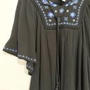 Blue Rain  Short Sleeve Black Floral Peasant Dress shift dress size XXS Photo 2