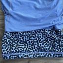 Lululemon Wild Tank Top Women Sz. 4 Built in Bra Blue Black Spotted Strappy Back Photo 8