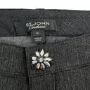 St. John  COUTURE Straight Leg Embellished Jeans in Black Women’s Size 10 Photo 3