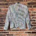 Dress Barn  Multicolored Tweed Rhinestone Single Button Blazer Jacket Size 6 Photo 5