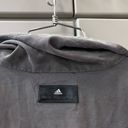 Adidas  X Stella Mccartney Grey Soft Suede Bomber Tracksuit Jacket Cinched Medium Photo 6