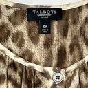 Talbots  Silk Pleated Dress in Leopard Print Size 6 Petite Photo 4