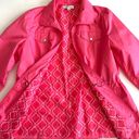 Studio Works  Jacket Windbreaker Pink Zipper Front Lightweight Jacket Size Large Photo 7