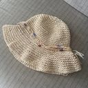 Krass&co Golden Grove Trading  Woven Sun Hat with Beading Detail Size S/M Photo 5