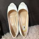 Nine West NWOT  White Peep Toe Heels S6 Photo 2