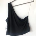 Fashion to figure Kya Black One Shoulder Crop Tank Plus Size 2XL NWT Photo 2