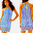 Lilly Pulitzer  Iveigh Blue Crush Bay Stripe Engineered Shift Dress Sz 10 Photo 1