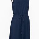 Eileen Fisher . Mock Neck Tie Waist Sleeveless Dress. Photo 12