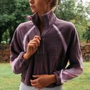 Free People Movement So Fly Half Zip Purple Pullover Jacket Sz L Photo 1