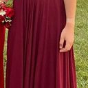 Faviana Maroon Prom Dress Photo 2