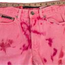 DKNY Vintage  High Waisted Mom Jeans Tie Dye Acid Wash Pink Jeans size 2 Photo 2