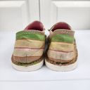mix no. 6  Size 10 Lightweight Slip-on Comfort Shoes Green Beige Striped Canvas Photo 5