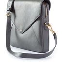 Mark and Graham ZOE LEATHER LAPTOP CROSSBODY in Gray Lux1** Photo 0