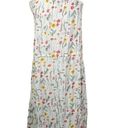 Well Worn  Countryside Floral Linen V-neck Ruffle Tie Waist Maxi Dress Size S Photo 5