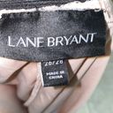 Lane Bryant  Blush Pink Plisse Pleated Black Lace Knee Length Pull-On Skirt 26/28 Photo 5