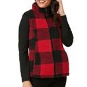 Free Country  Cloud Lite Reversible Vest Women's Small S Black Red Plaid New NWT Photo 3