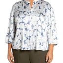 Vince NWT  Lotus Pleated Floral Crinkle Top Photo 0