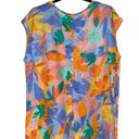 Joie  100% Linen Tropical Print Knit Button Back Top Size XL Photo 3