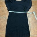 J.Crew  Shift Dress Black Swiss Dot Flutter Sleeve Lined Zip Up Boho size 0 Photo 10