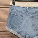 PacSun  Two Tone Light Wash High Waisted Mom Short Womens Denim Shorts Size 26 Photo 6