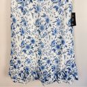 Lulus NEW  Stunning Shine White Blue Floral Print Halter Mini Dress XS NWT Photo 9