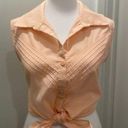 Preview International VTG ‘90s  Light Pink Sleeveless Collared Button-Up Blouse Photo 0