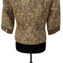 Coldwater Creek Vintage  Tweed Jacket Brown Green Gold Floral Blazer Womens Sz P4 Photo 2