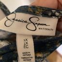Jessica Simpson Faux Wrap Maxi Dress Plus Size 1X Dark Green & Gold by  NEW Photo 6