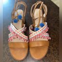 mix no. 6  Lex Embroidered Gladiator Boho Sandals Stacked Heel - size 10 Photo 1