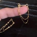 18K Gold Plated Gold Chain Tassel Dangle Drop Earrings for Women Photo 3