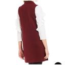 J. McLaughlin  burgundy Nova Double Breasted Notch Collar Vest size XS Photo 2