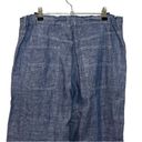 CP Shades  Jenn Blue Linen Pants Drawstring Cropped Lagenlook Women’s Size M Photo 6