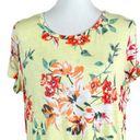 Westport Dressbarn Tee Shirt Scoop Neck Yellow Floral Women’s Size Large Photo 4