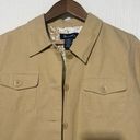 Denim & Co  Jacket Cotton Button Up Khaki Small Photo 2