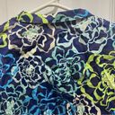 Vera Bradley  blue and green floral long sleeve button down shirt Photo 7