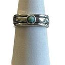 Brand New!! Size 8 Boho/Tribal solitaire with turquoise colored stone Silver Photo 0