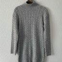 Pretty Little Thing Grey Cable Knit Sweater Long Turtleneck Cozy Photo 0