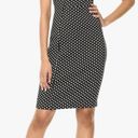 Calvin Klein Black White Geometric Sleeveless Knee length Dress With Gold Zipper Photo 0