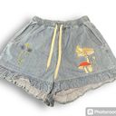 Disney Peter Pan Tinker Bell Denim Ruffle Shorts Photo 1