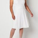 Black Label NWT  by Evan-Picone Sleeveless Fit + Flare Dress 24W natural white Photo 0